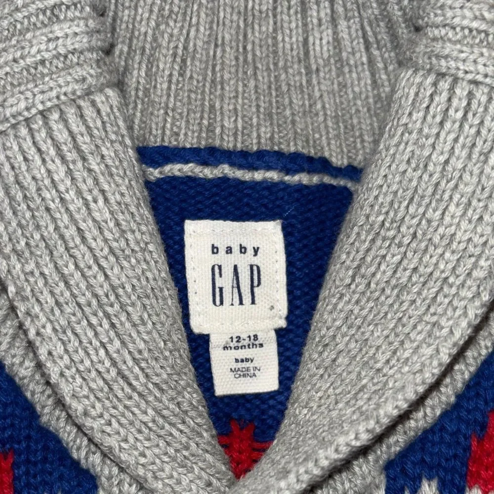 BABY GAP CARDIGAN WITH GNOMES
